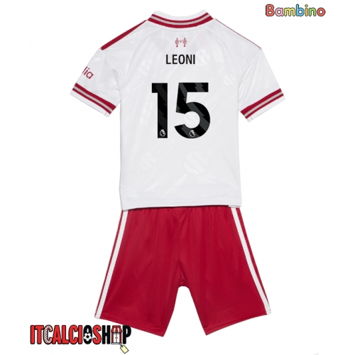 Liverpool Giovanni Leoni #15 Seconda Maglia Bambino 2026-27 Manica Corta (+ Pantaloni corti)